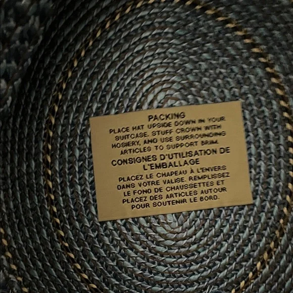 Eric Javits Blue and Brown Fringed Hat - Picture 4 of 4